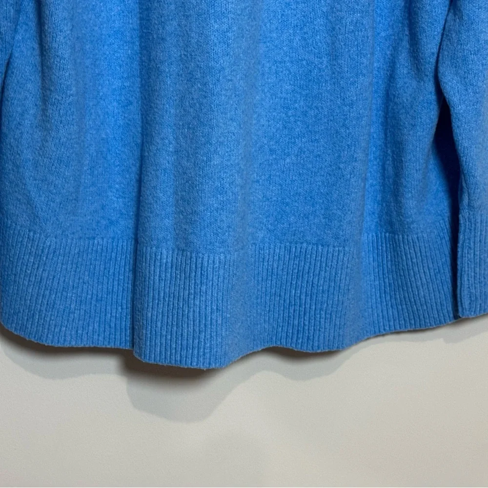 Aerie Oversized Blue unREAL V-Neck Baggy Collared Polo Sweater - Large - Picture 11 of 16